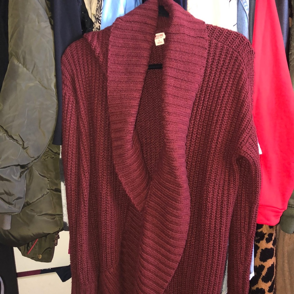 Mossimo Supply CO | Deep Red Knit Cardigan 🧶